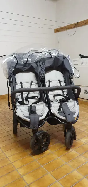 Geschwister-Kinderwagen Roadster Duo SLX - Grey Silver Bild 3