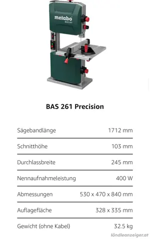 Bandsäge Metabo Bild 2