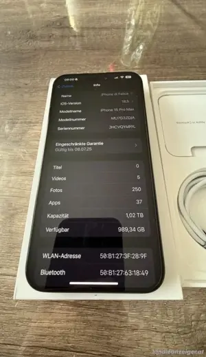 Iphone 15 Pro Max 1TB Top Zustand !!! Bild 4