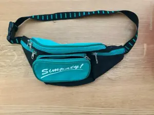 Bauchtasche schwarz türkis