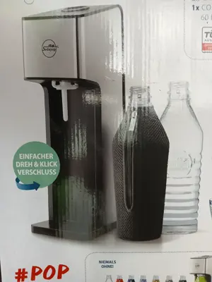 Sodapop Trinkwassersprudler mit Zylinder + 3 Flaschen  anstatt 89,90  nur  Euro 28,-  kmplt