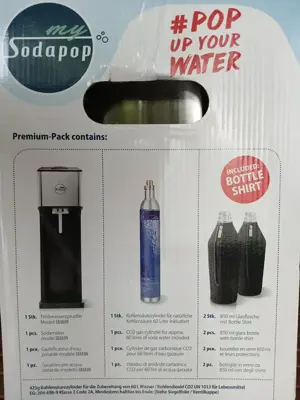 Sodapop Trinkwassersprudler mit Zylinder + 3 Flaschen  anstatt 89,90  nur  Euro 28,-  kmplt Bild 2