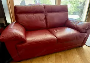 Zwei-teilige Echtleder-Couch