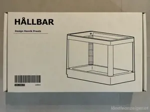 NEU ikea HALLBAR Rahmen für Abfalltrennung, ausziehb, hellgrau