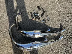 2x Chromed Lower 50 70ccm (Für Moped 50ccm) Bild 2