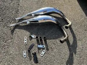2x Chromed Lower 50 70ccm (Für Moped 50ccm) Bild 3