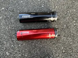 Verkaufe 2x Voca Endschalldämpfer Rot Schwarz (Moped 50ccm)
