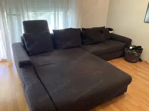 Couch dunkelgrau schwarz