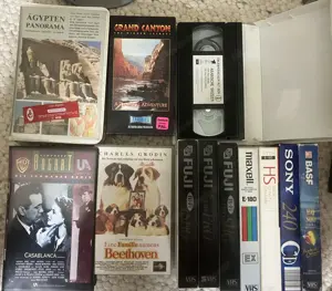 VHS Kassetten 5 Filme, 6 unbespielte