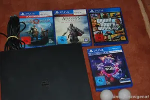 Sony PS4 Pro Jet Black 1tb mit VR 1 Brille Bild 7