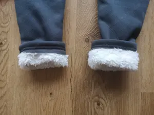 NEUE flauschig-weich gefütterte DAMEN LEGGINGS in ANTHRAZIT Bild 2