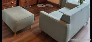 Couch inklusive Hocker im skandinavischen Stil