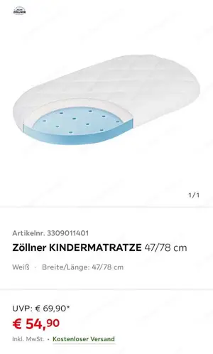 Beistellbett mit Matratze Bild 2