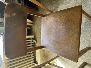 2 tolle Vintage Vollholz-Stühle Bild 4