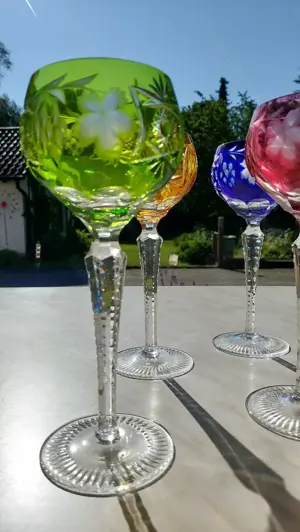 Wunderschöne schwere Bleikristall Weingläser zu verkaufen  Bild 3
