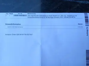 Kabelkanal weis 20 Stück zu je einem Meter selbstklebend Bild 3