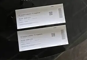 2x SC Austria Lustenau - FC Augsburg Tickets 19.7.25
