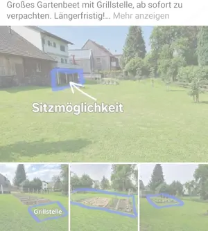 Gartenbeet mit Grillstelle in Dornbirn Oberdorf zu verpachten 