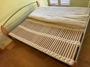 Doppelbett mit Samina Lamellenrost und Matratze Bild 2