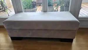 Couchhocker Veloursleder billig zu verkaufen