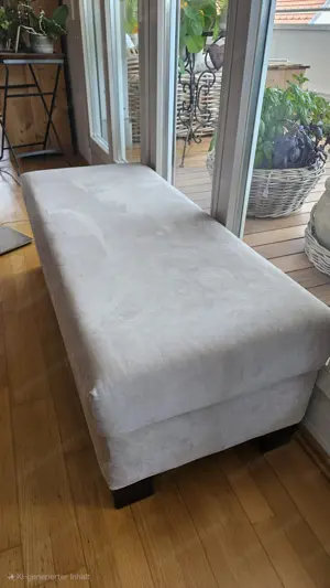 Couchhocker Veloursleder billig zu verkaufen Bild 2