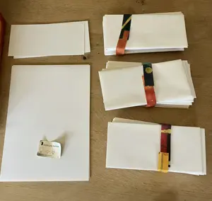 Briefschreibbox aus Papier handgeschöpft mit Kuverts, Karten und Umschlägen Bild 2