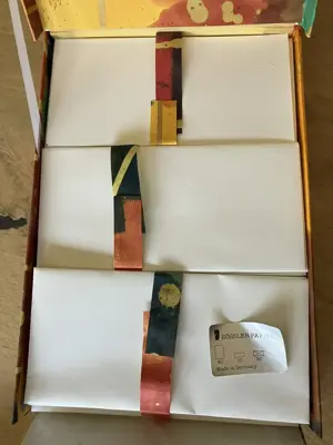 Briefschreibbox aus Papier handgeschöpft mit Kuverts, Karten und Umschlägen Bild 3