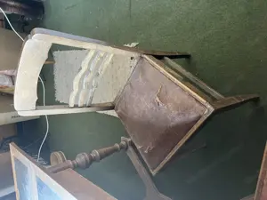 Wunderbarer Antiker Esstisch ausziehbar mit 2 Stühlen Bild 7