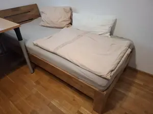 Bett 90 x 200 cm, Eiche massiv
