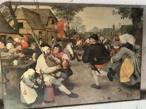 2 Bilder Bauerntanz v. Pieter Bruegel