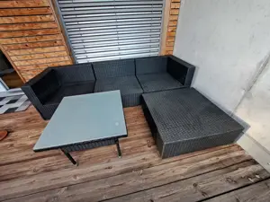 Rattan Lounge für Terrasse Garten 