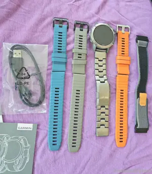    Garmin fenix 6 Sapphire Titanium   Premium-Uhr mit Extras!  
