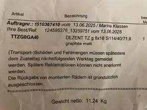 Tesla Model 3 Dezent Alu Felge 18 Zoll 1 Stk. Bild 9