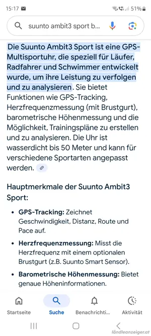 Sport Uhr Suunto Ambit3 Sport Blue Bild 3