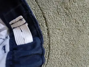 Kinderstoffhose dunkelblau, Größe 134