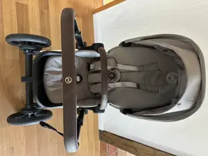 Cybex e-Priam Kombi-Kinderwagen in Rosegold   Mirage Grey Bild 4