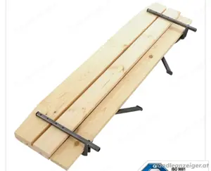 2 Gartenbänke 180 cm mit Lehne   massiv, klappbar Bild 2