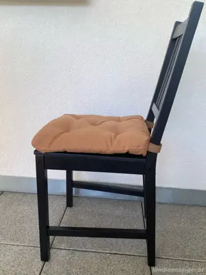 6x Stuhl Schwarz inkl. Sitzkissen Ikea Bild 2