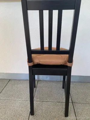 6x Stuhl Schwarz inkl. Sitzkissen Ikea Bild 3