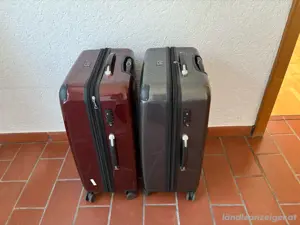 2  Hauptstadt Alex  Koffer   115 L   Bordeaux & Graphit   gebraucht, aber einsatzbereit Bild 2