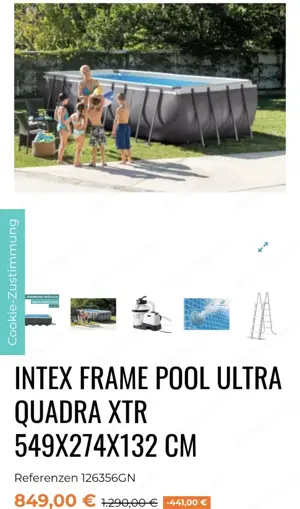 Original verpackter pool mit poolheizung Bild 2