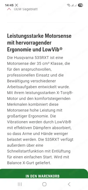 Motorsense Trimmer Husqvarna  Bild 3