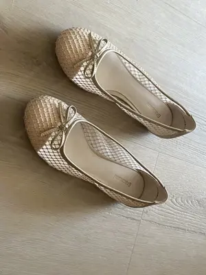 Ballerina, Gr 37, beige mit Glitzer Bild 2