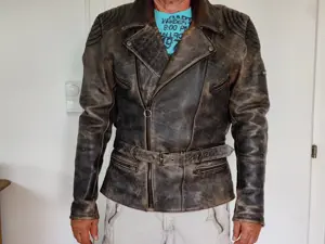Belo Motorradlederjacke für Herren Größe 54