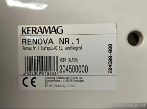 Renova Nr.1 Tiefspül - WC 61, wandhängend Bild 2