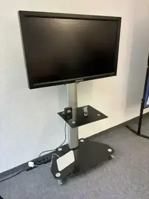 Monitor mit Rollwagen