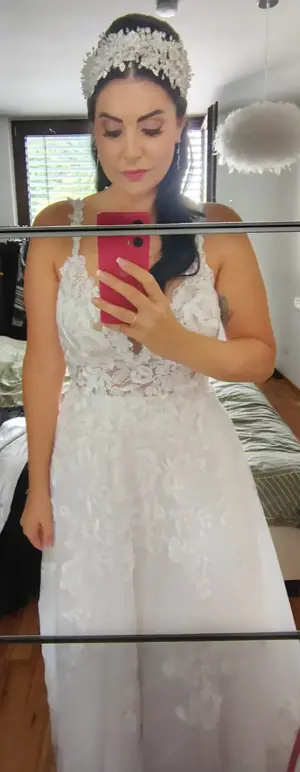 Brautkleid Elfenbeinfarben  Bild 8