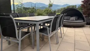 Gartenset Tisch 200x100 inklusive 8 Stühle Bild 3