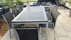 Gartenset Tisch 200x100 inklusive 8 Stühle Bild 5