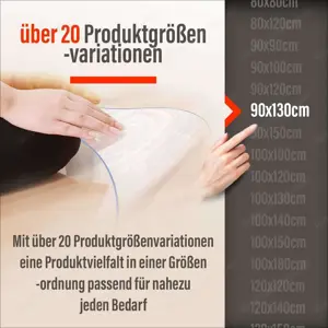 Premium Tischschutzfolie 2,0 mm Glasklar   Wunschmaß | Made in Germany | Direktversand mit DHL Bild 5